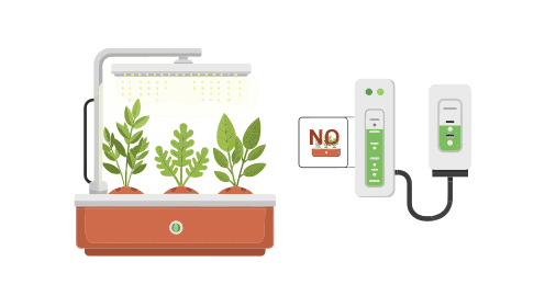 LED植物育成装置とコントローラーのイラスト